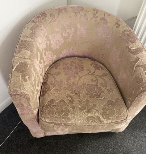 Upholstered floral tub - upholstered, chair