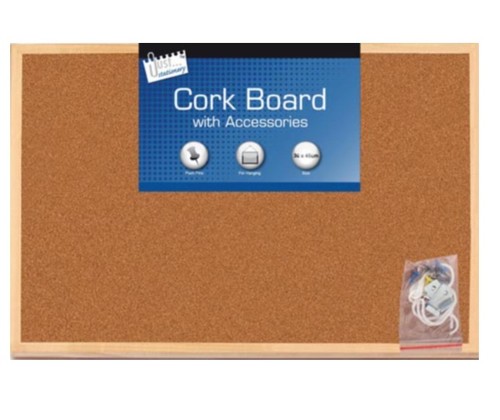 Large cork board with - large,