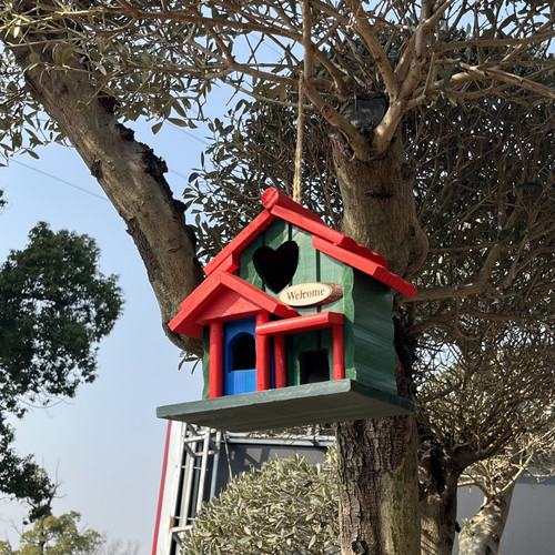 Wooden bird house outdoor - wooden,
