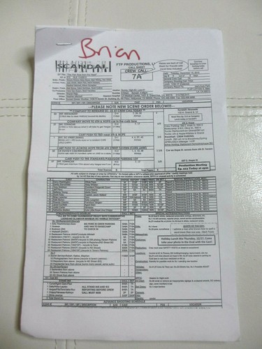 Screen used scandal tom script - scandal,