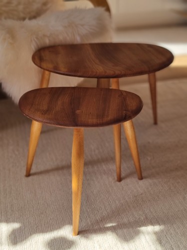 Restored ercol pebble nest - pebble,