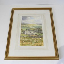 Beautiful Original Watercolour Swaledale Yorkshire Dales John Chalkley