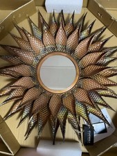 Safavieh Burnt Copper Sunflower Decorative Mirror Wall Mirror, Hallway, Etc