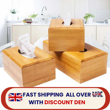 Bamboo wood Tissue Hanky Box