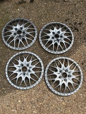 Kerscher KCS Split Rim Centres 5x100 Set of 4, Fresh Silver Paint, Rare 3-Piece