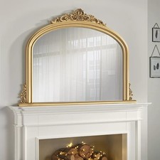 Overmantle Mirror Richmond Arched Shape Antique Gold Frame-H 91cm xL 122cmxW 5cm