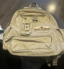 Vintage Disney’s Animal Kingdom Backpack Canvas Khaki Bag EST. 1998