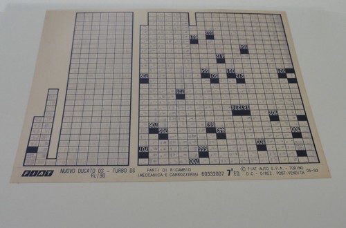 Microfiche spare parts catalog - parts,