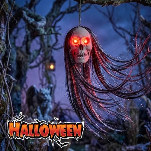 Halloween ghost skull - ghost, long