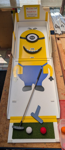 Crazy golf putting game - , made