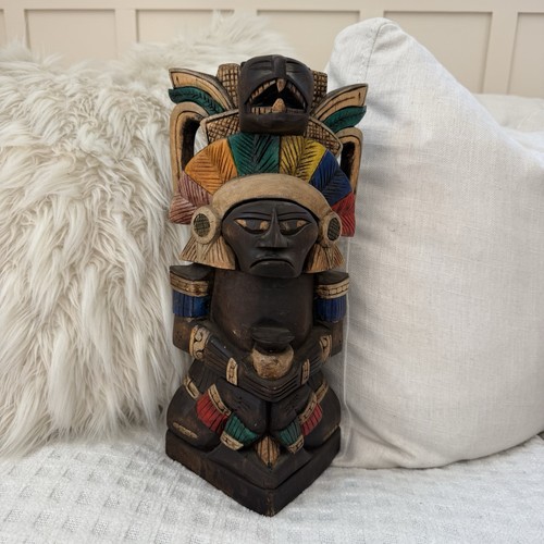 Vintage wooden mayan aztec - mayan,