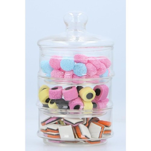 Stackable storage jar glass - stackable,