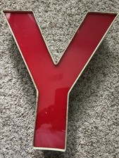 18” CHANNEL LETTERS , Commercial Quality,    Red Face, Black Trim,  "Y"
