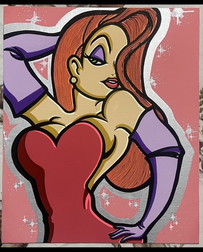 Jessica rabbit hand painted - rabbit,