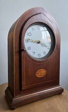 Antique Large Arched Inlaid Mantle Clock