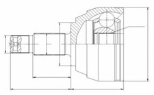 Joint set outside front for