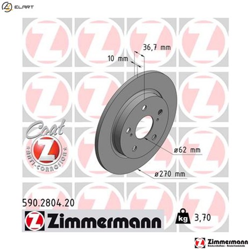 Brake disc 590 2804 for - 2x,