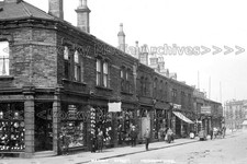 Gxx-52 Shop Fronts, Market Street, Heckmondwike, Yorkshire 1913. Photo