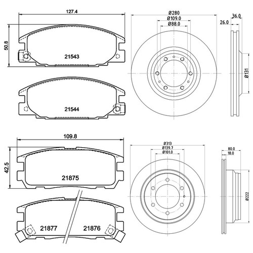 Mintex front rear brake - mintex,