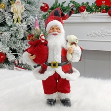 Santa Claus Sitting Standing Figurine Doll Christmas Tree Party Home Ornament