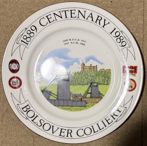 Bolsover colliery plate - colliery,