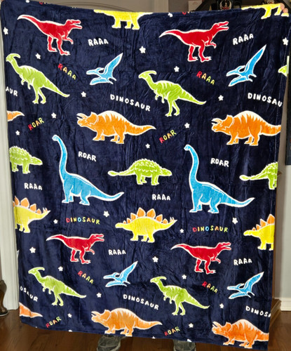 Dinosaur throw blanket 50x60 - throw, 50x60"