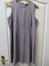 Next Cord Dungaree Pinafore Dress Size 14 Grey Vintage 1980s Chore Utility  