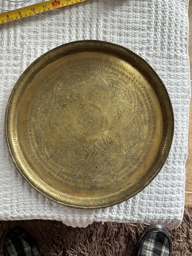 Heavy brass tray diameter - heavy,