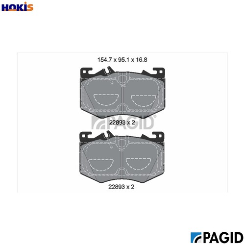Brake pad set disc - set,