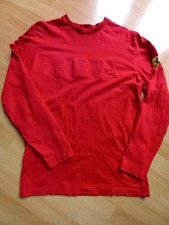 Ferrari Mens Long Sleeve T-Shirt Size Small Red Crew Neck Cotton Logo