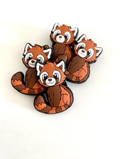 Cute Novelty Cartoon Red Panda Animal Croc Charm Shoe Charm Jibbitz 2 Charms