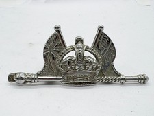 Crown Union Flag Royal Standard Flag Sceptre CORONATION or MILITARY ? Badge