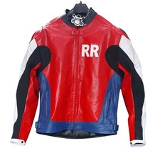 HONDA RED AND BLUE MOTORBIKE