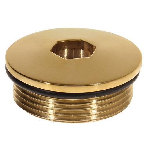 Brass pump out cap boat - brass,