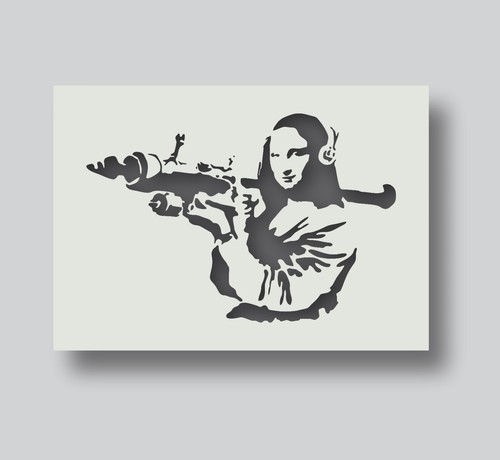 Banksy mona lisa bazooka - banksy,