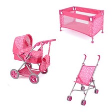 Snuggles kids toy pink pram - toy,