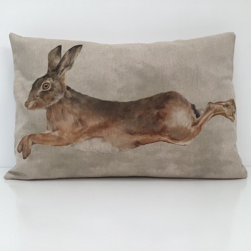 Leaping hare bolster - hare,