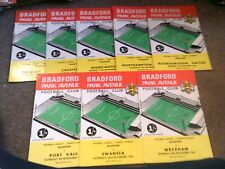 BRADFORD PARK AVENUE FOOTBALL PROGRAMME COLLECTION HOMES 1969/70 X 15 LAST SEASO