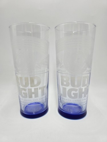 Bud light pint glasses - glasses, x2