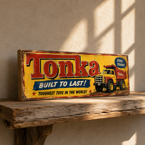 Tonka wooden sign signs toys - tonka,