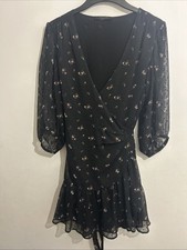 All Saints Black Floral Wrap