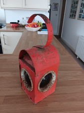 Old roadworks warning lantern