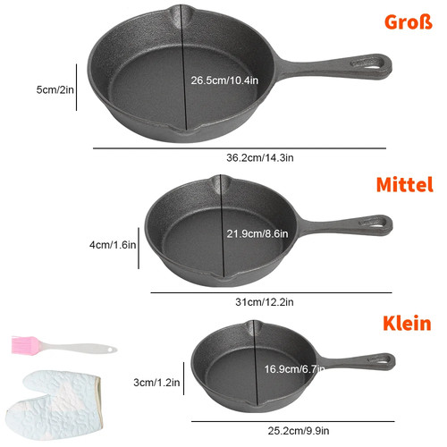 3pc cast iron - cast, set