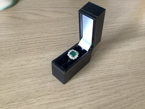 18k emerald and - 18k,