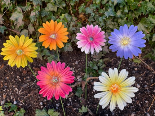 Set large metal flowers - of,