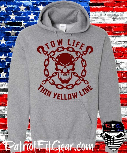 Hoodie tow truck driver thin - truck, driver,thin