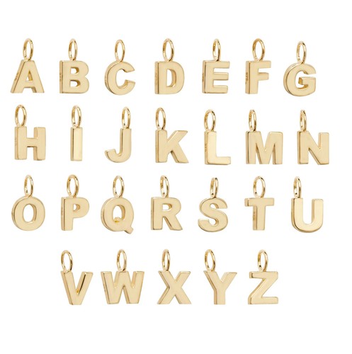 Initial letter 9ct - initial, yellow