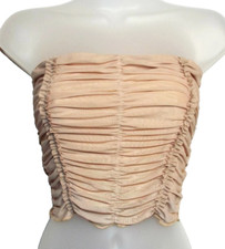 LILYLULU 💕 BEIGE BODICE  RUCHED CAMISOLE TOP 💕SIZE 10 #DSD*