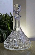 Crystal ships decanter 8 - 10, 3/8"
