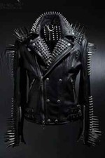 Men's Spiked Studded Leather